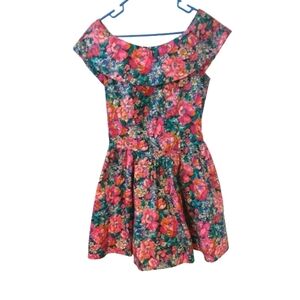 80s Tulle Party Dress Joni Blair Bertha Collar Drop Waist Girlcore Romantic 7